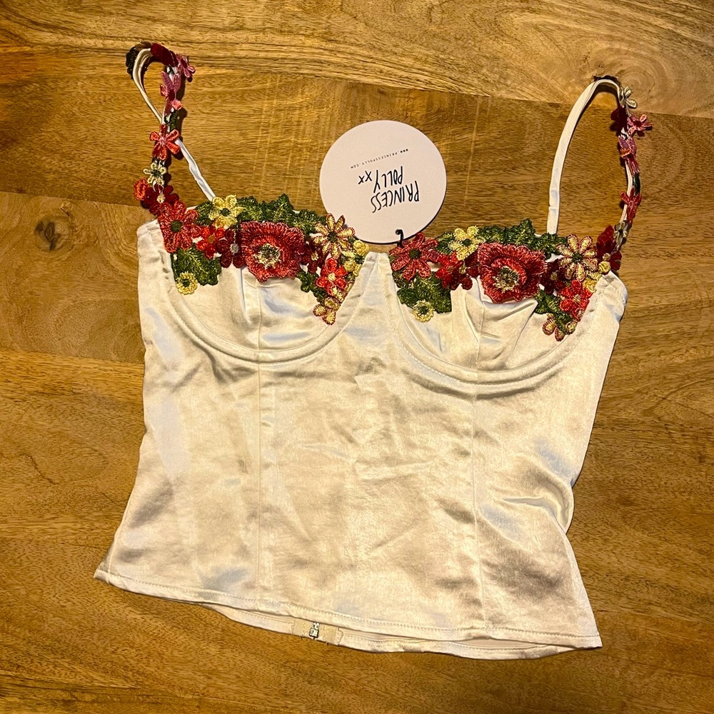 Princess Polly Satin Floral Top